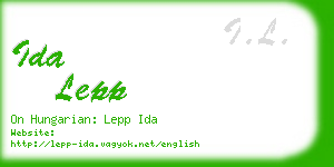 ida lepp business card